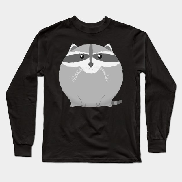 Sfurical round raccoon trash panda Long Sleeve T-Shirt by meldra